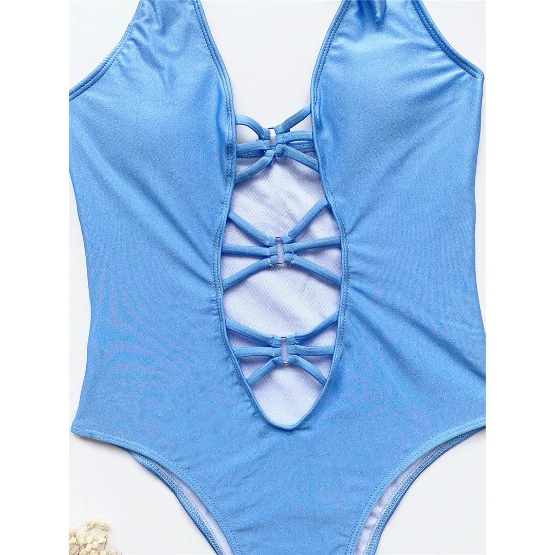 Neuer, aufregender Monokini-Badeanzug für Damen mit Schlangenhautmuster, einteiliger Badeanzug, figurbetonter Schnitt, Badebekleidung, Badeanzug für Damen, V3056. – Detail 32