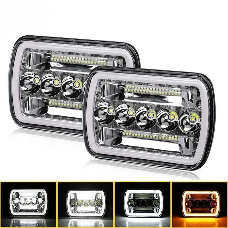 

Square Headlights with Aperture and Angel Eyes Are Suitable for Far and Near Headlights of Off-road Trucks