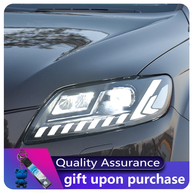 

A Pair of Car Headlights For Audi 2006-2015 Q7 Front Light Projector Lens DRL Head Lamp Upgrade LED Tools Auto Car Accessories