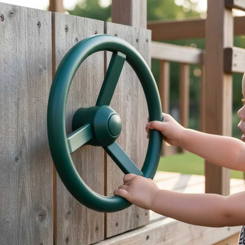 Outdoor Playground Steering Wheel for Kids Swing Set Accessory Durable PE Construction Fun Play
