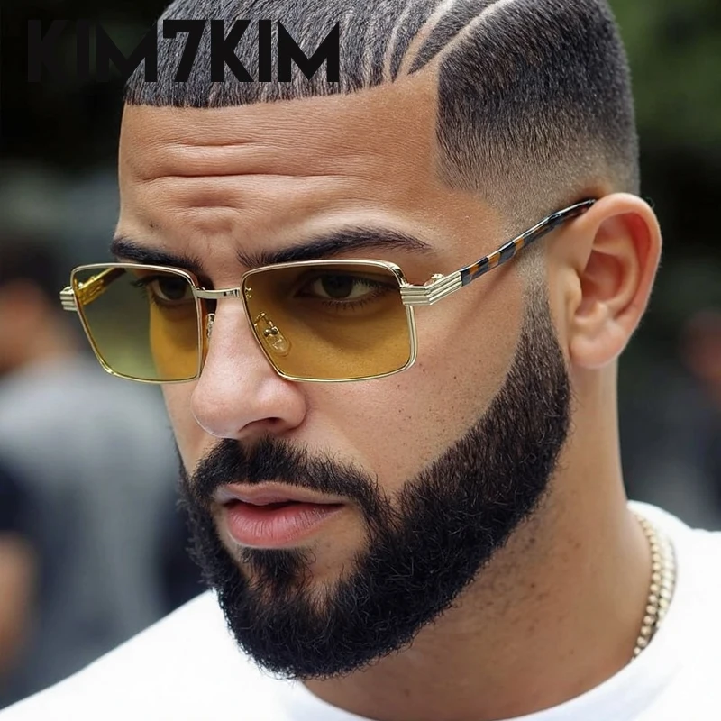 

Punk Small Frame Rectangle Sunglasses Men 2025 Luxury Brand Vintage Square Sun Glasses For Male Trendy Outdoor Eyewear Shades