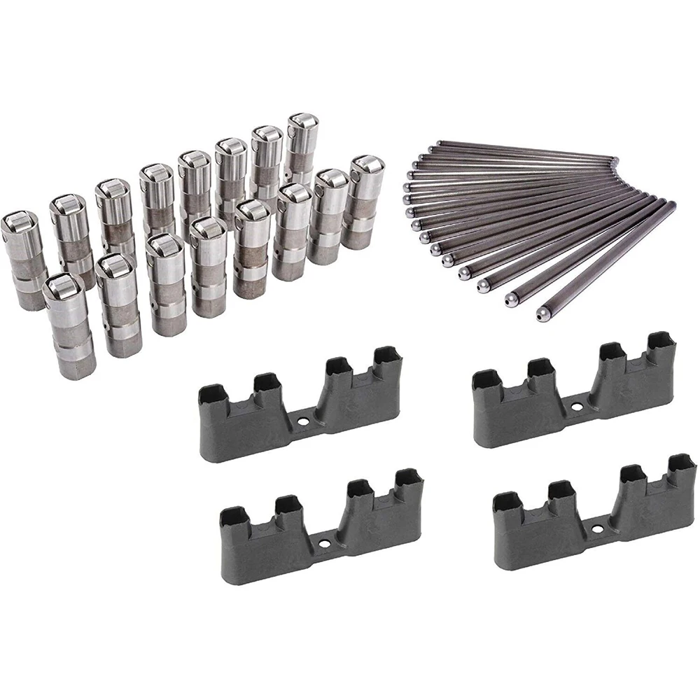 Lifters Set with Guide Trays Pushrods for LS1 LS3 LS6 LQ4 LQ9 4.8 5.3 5.7 6.0 97400-16+97500-4+A2500-16