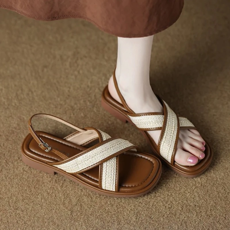 Sandalias Planas para Mujer, Nuevas Zapatillas de Verano, Chanclas de Playa a la Moda 2026, Calzado Deportivo Informal y Cómodo para Caminar