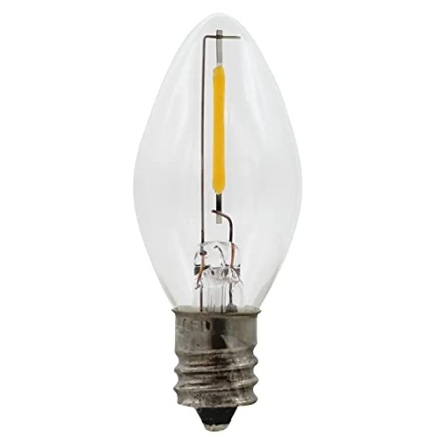 ® Single Light Replacement Clip in Lamp Cord for Christmas Village House Includes LED Light Bulb 2 Pack