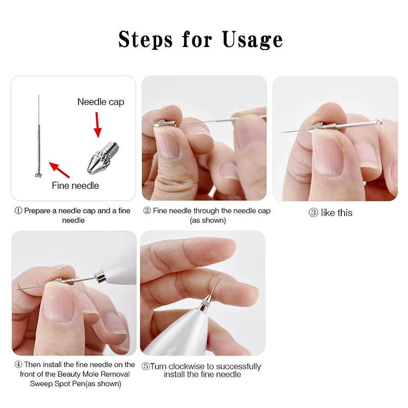 100/200 قطعة إزالة الوشم بالليزر الجلد ثؤلول العلامة قلم بلازما إبرة مخصصة استبدال الإبر لآلة إزالة النمش بالليزر