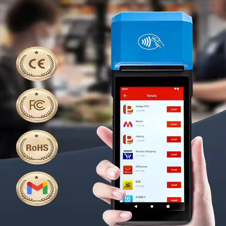 Newest Android 14 Billing Pos Terminal Cash Register Handheld Mobile Pos Machine