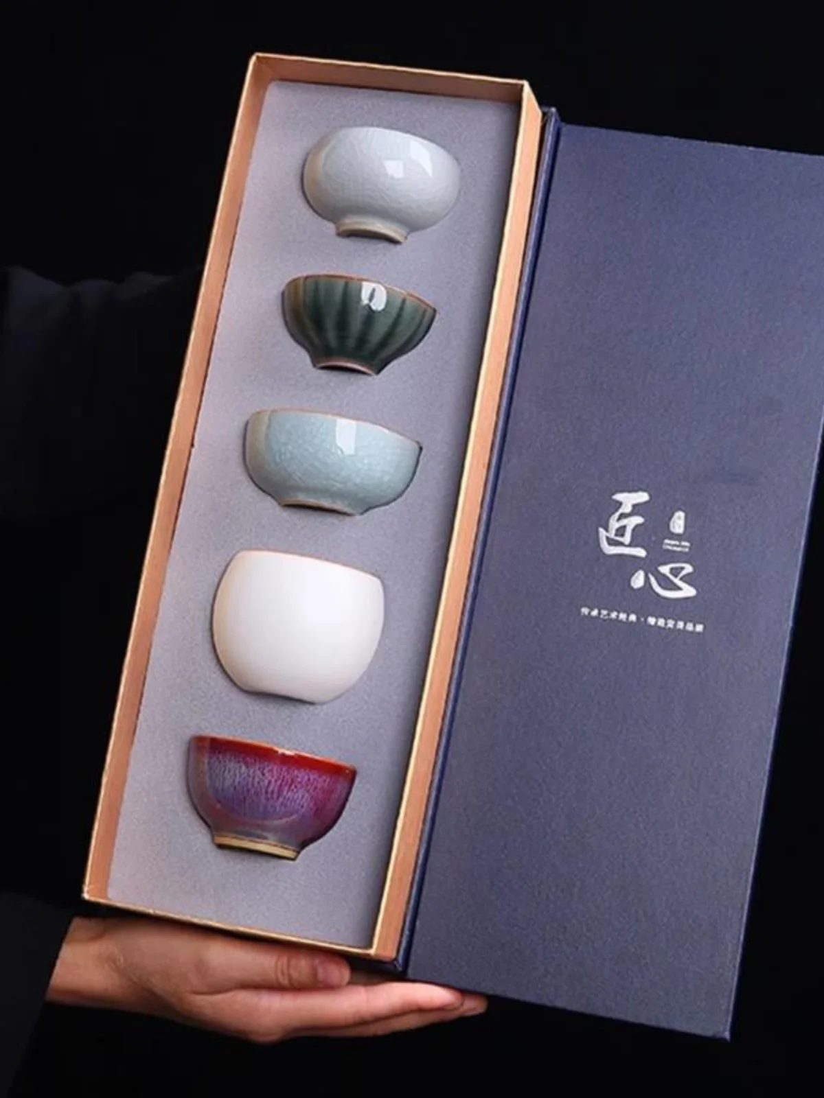 

Набор чайных чашек премиум-класса: персонализированные принадлежности для чаепития Гунфу, чашка владельца, чайная пиала, подарочный набор премиум-класса, ручная работа, устойчивость к высоким температурам