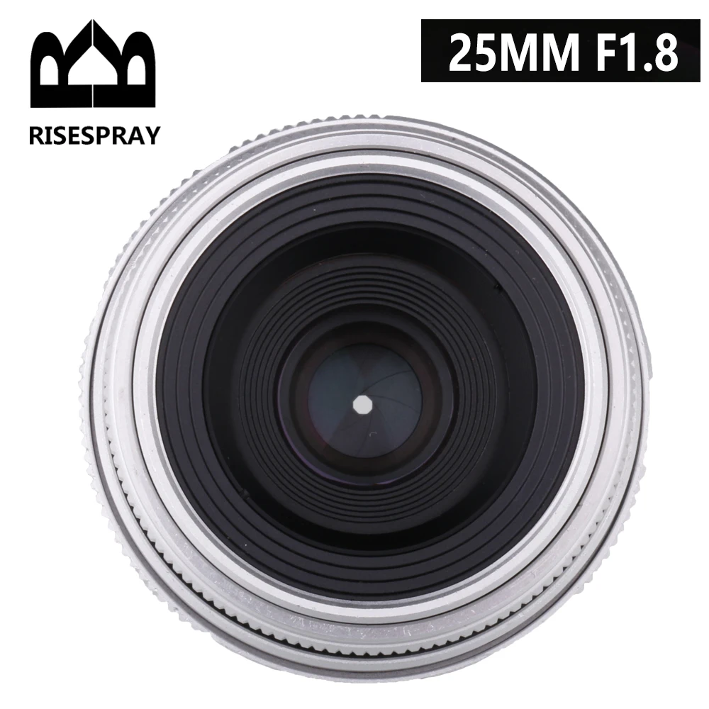 RISESPRAY Silver Mini 25mm f/1.8 APS-C CCTV Lens+adapter ring+2 Macro Ring for Sony NEX FX M4/3 NIKON1 EOSM Mirroless Camera - Image 3