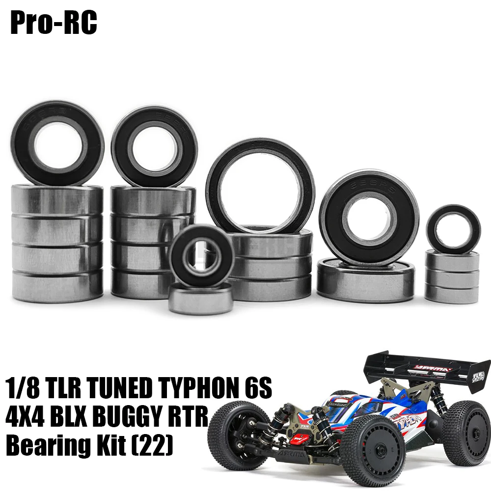 For Arrma 1/8 TLR Tuned Typhon 6S 4x4 BLX Buggy RTR Sealed Bearing Kit 22Pcs