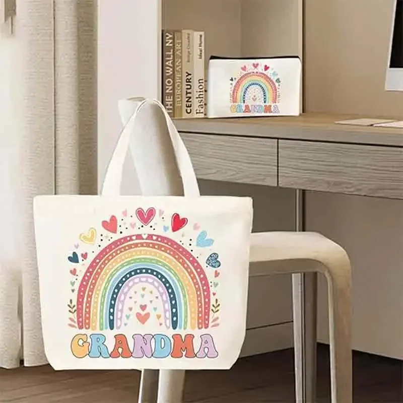 SE5 Leraarcadeaus voor oma van kleindochter, Nana Verjaardagscadeaus Oma Canvas Tote Bag