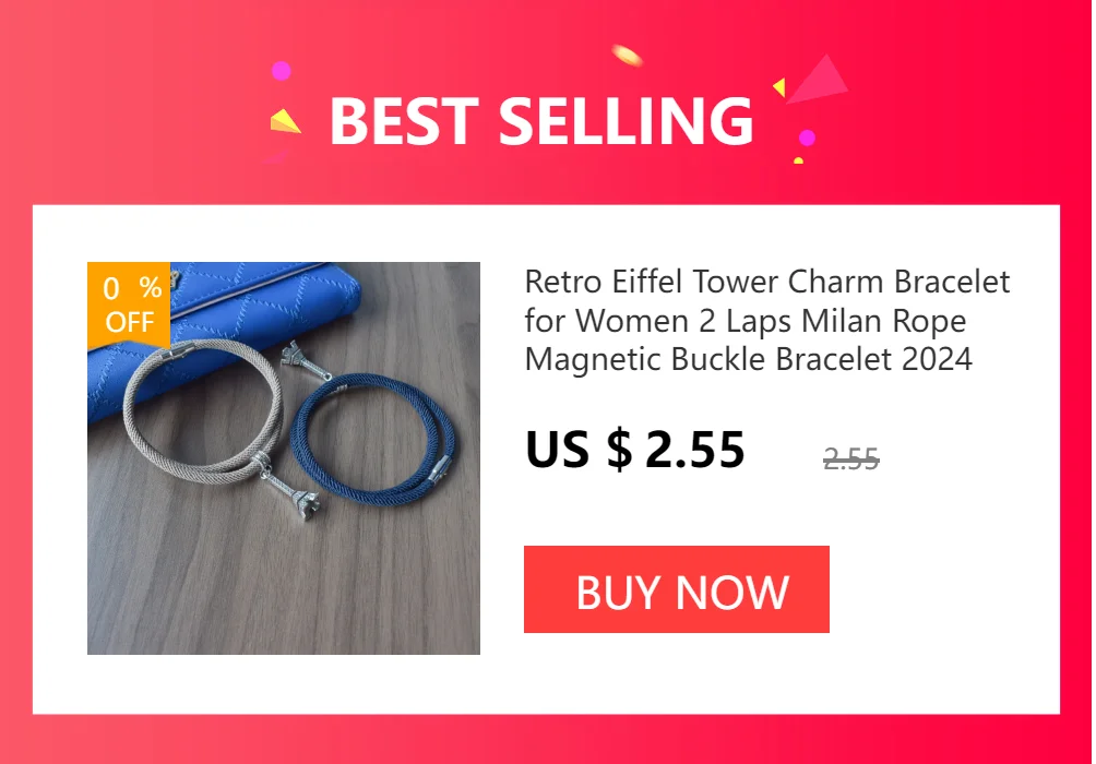 VOQ New Magnetic Clasp Bracelet Bangle Lucky Red String Bracelets for Couple Valentine's Day Romantic Jewelry Gift Wholesale