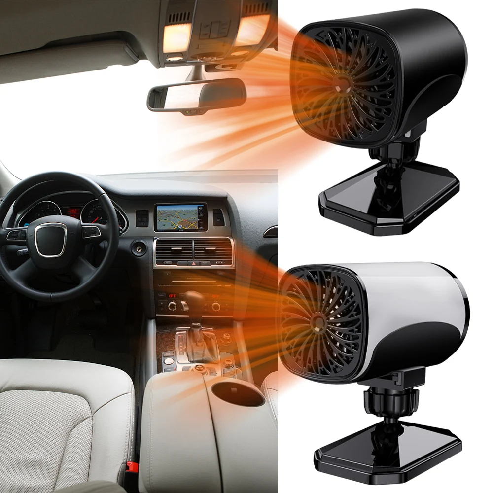 

12V Car Heater 2 in 1 Portable 360 Degree Car Fan Heating and Cooling Rotating Defroster Defogger Winter Heating Fan 150W