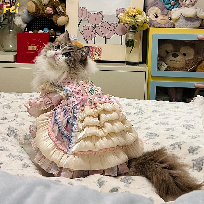 

2025 Luxury Satin Glitter Royal Pet Dress - Handmade Bow Clothing for Maltese, Corgi, Devon Rex Small & Medium Cats/Dogs