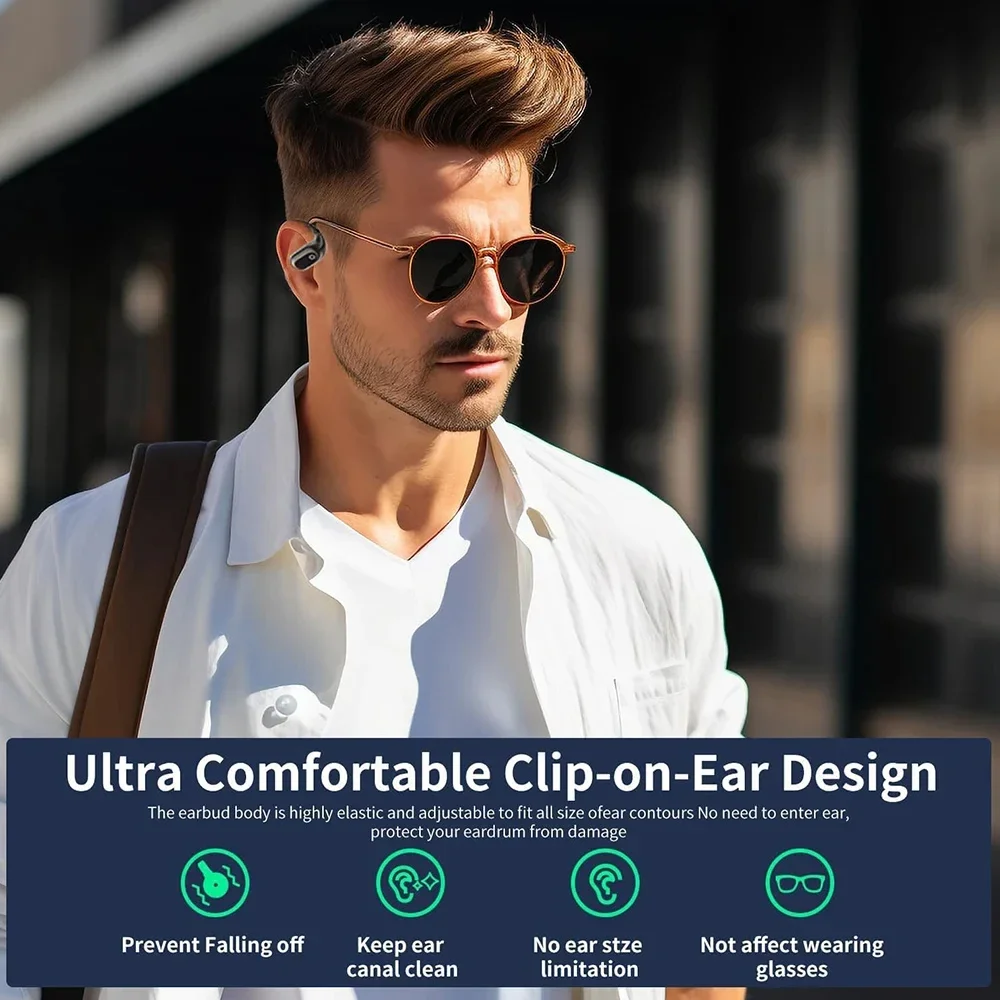 AI مترجم سماعات 144 لغة ترجمة سماعات سماعة لاسلكية تعمل بالبلوتوث سماعة للأعمال مكتب السفر سماعات أذن رياضية #5