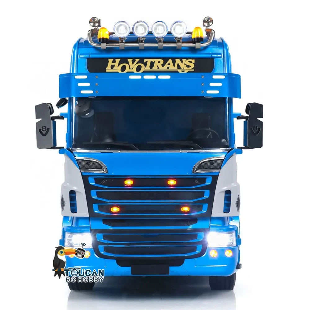 Toys 4X4 1/14 LESU RC Tractor Truck DIY Customized Controlled Painted Finished Car Metal Chassis Model Light Vehicle THZH1809