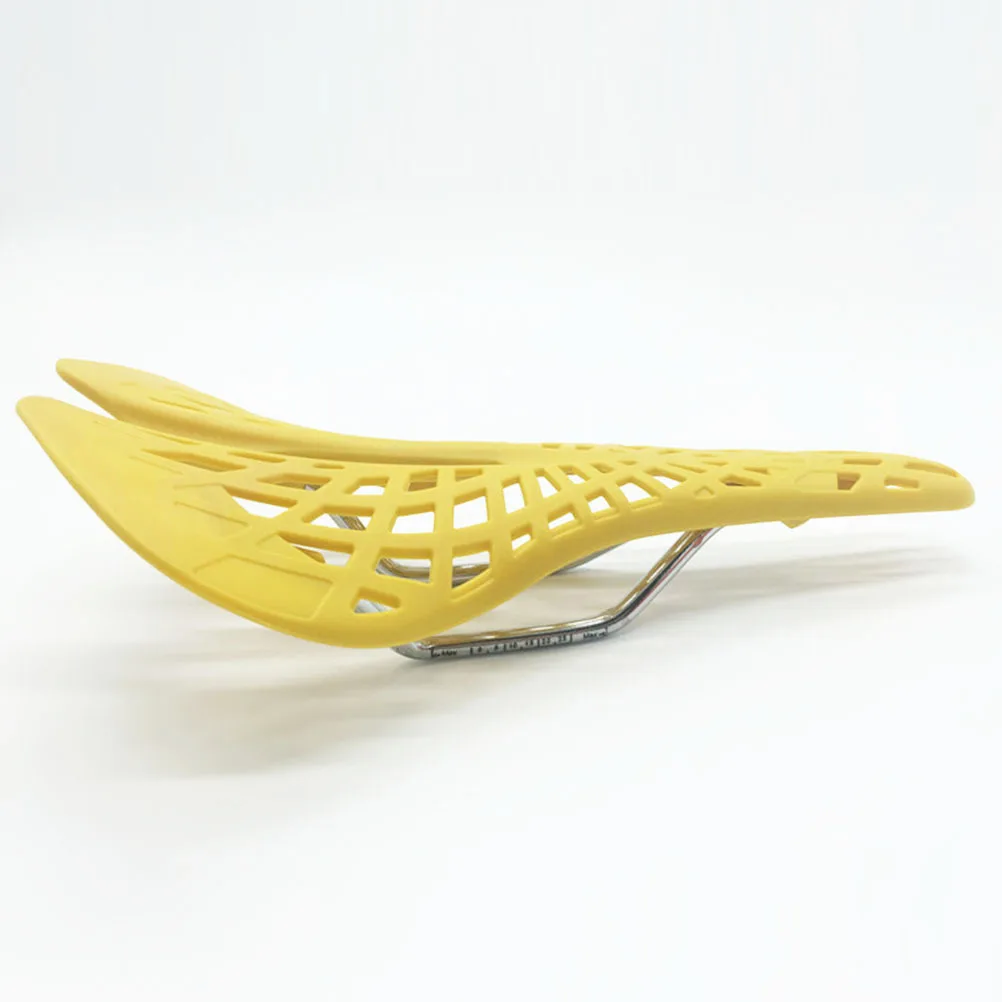 

Yellow Creative Spider Web Hollow Bike Seat Ergonomic Saddle for Man Woman Road Mountain Bike Cycling Pressure Relief