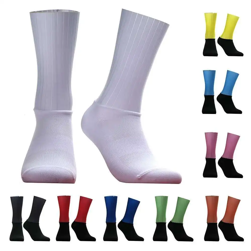 

Socks 2025 New Aero Bike Team Seamless Anti Slip Cycling Socks Road Bicycle Socks Outdoor Racing Bike Compression Sport Socks