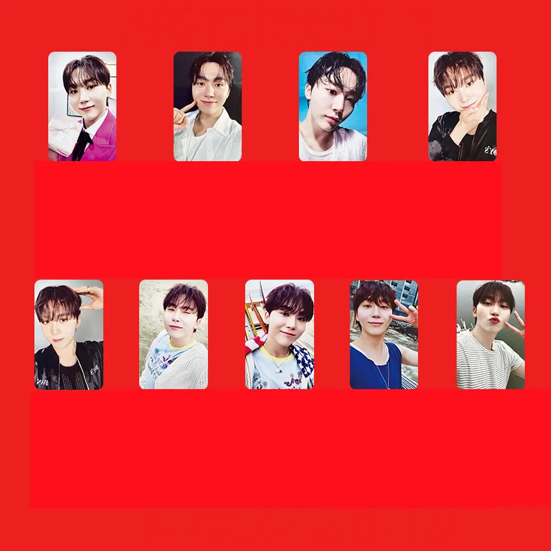 9Pcs/Set Kpop Idols S.COUPS HOSHI SPILL THE FEELS Single Card Double Sides Printing LOMO Cards MINGYU JEONGHAN WONWOO Fans Gifts