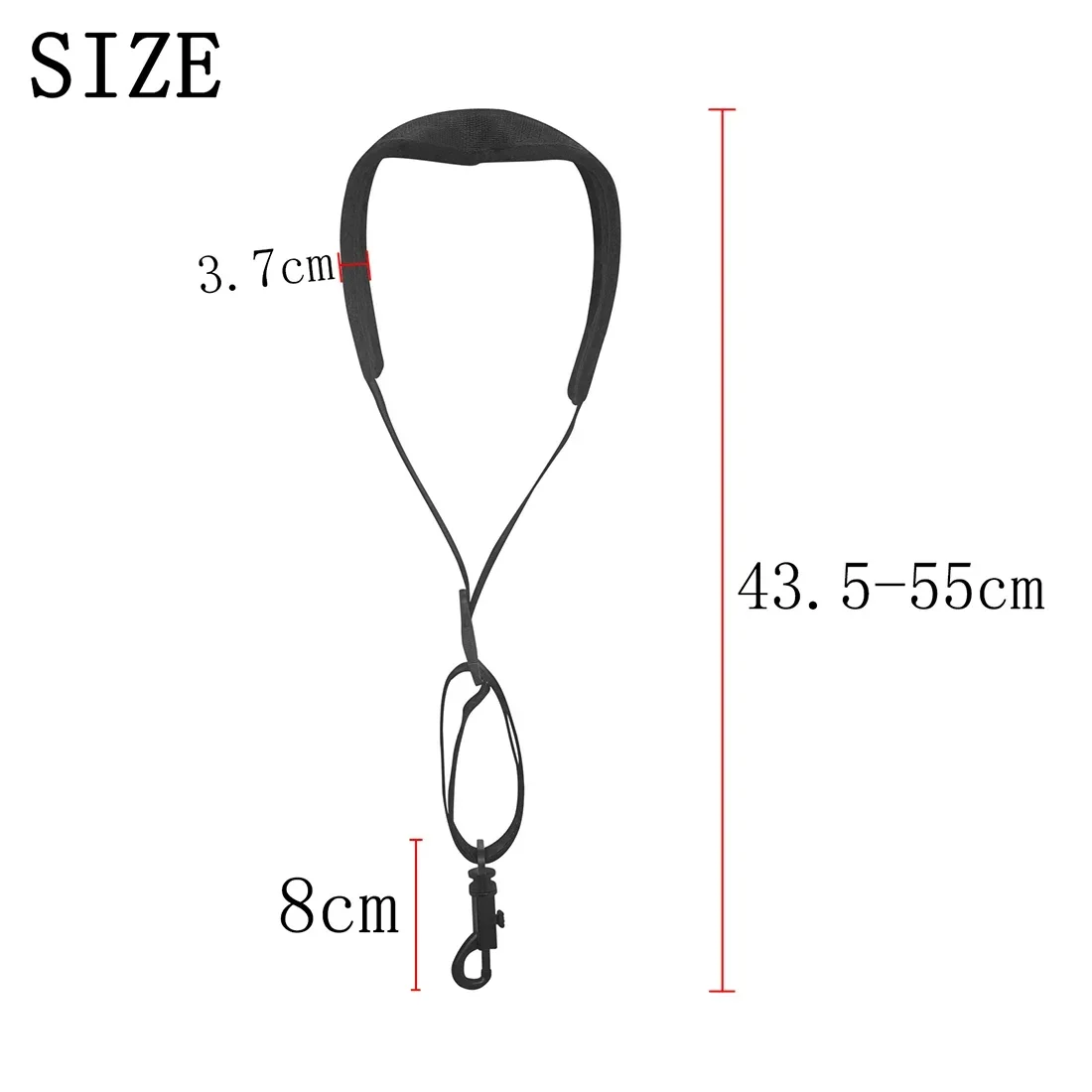 Saxphone Shoulder Strap Black Grey Velvet Plastic Buckle Sax Strap Adjustable Length Plucked Instrument Accessories Sax Parts