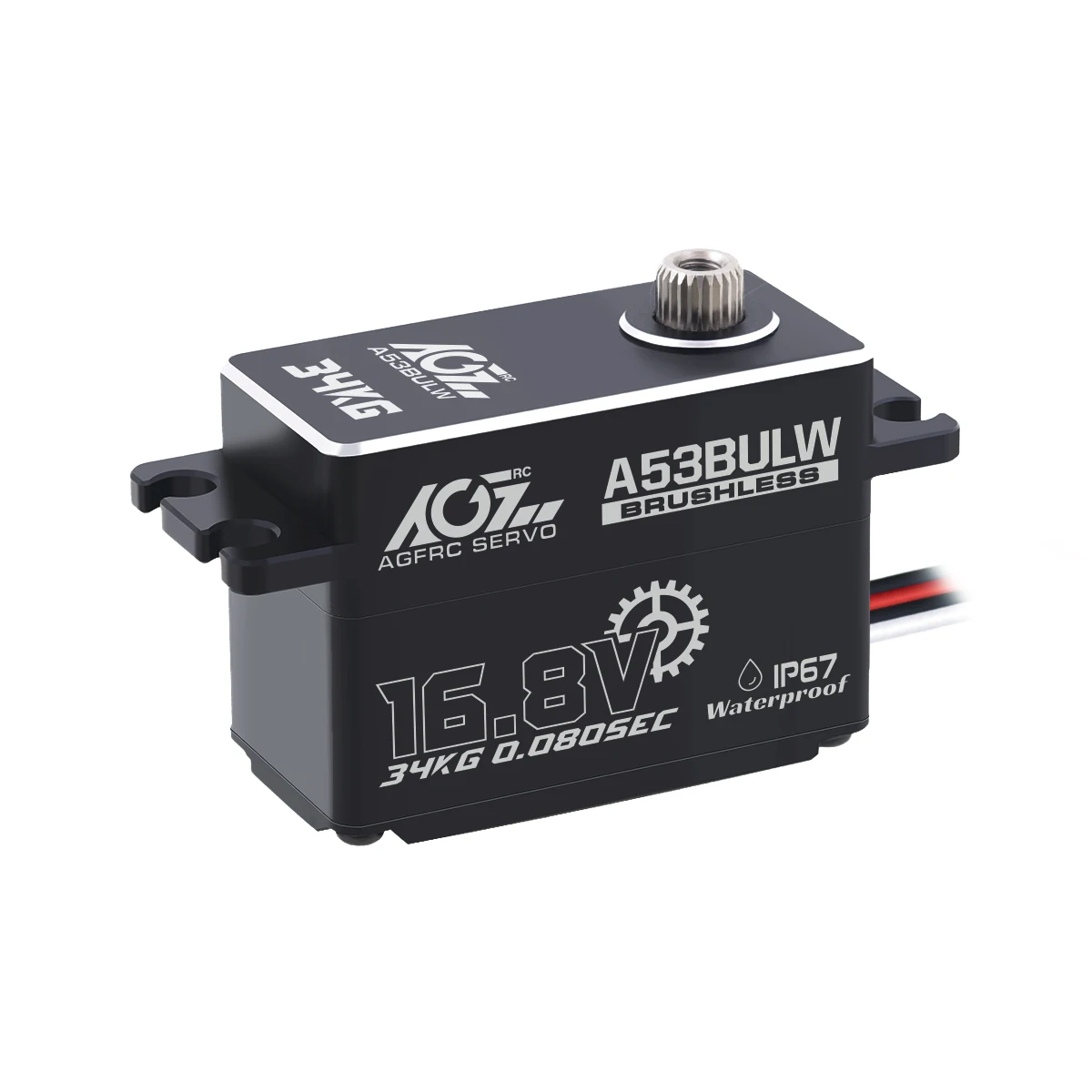 Agfrc flaches a53bulw 3s/4s 34kg programmier bares bürstenloses Servo mit hohem Drehmoment für RC-Car-Crawler-Buggy-Rennboot im Maßstab 1:10 – Detail 4