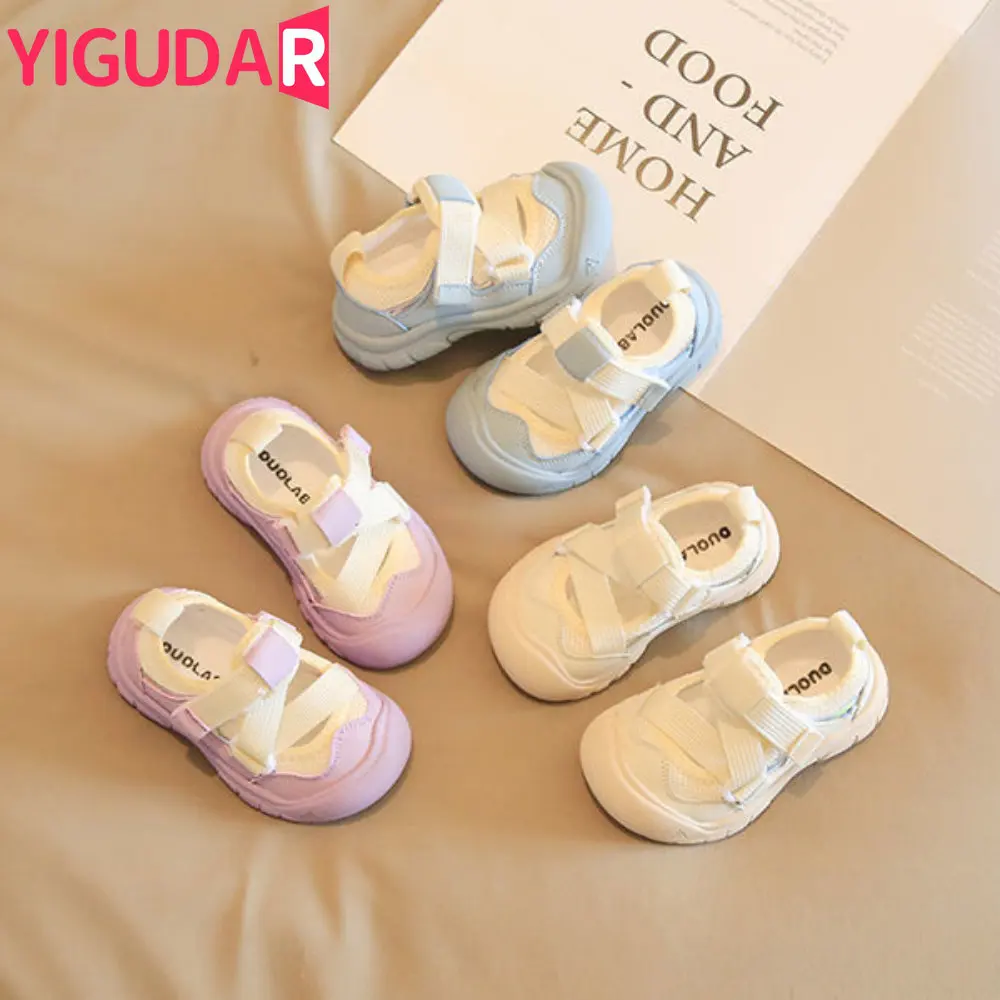 

2023 PU Cute First Walkers For Newborn Soft sole Crib Girls Boys Sneakers Strap Baby Shoes zapatos informales Girls' sandals