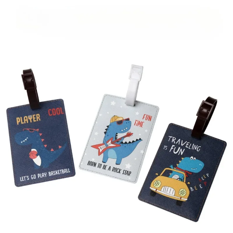 1pc Cute Cartoon Luggage Tag Fashion Travel Suitcase ID Name Tag Luggage Check-in Tags Baggage Sign Board for Children