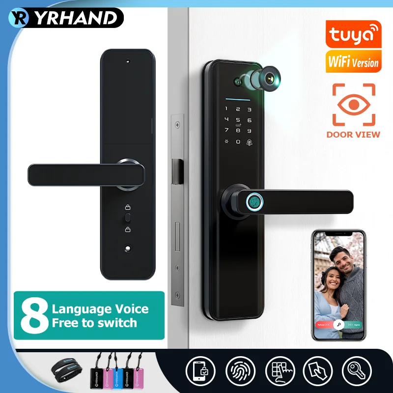 

YRHAND Tuya wifi​ Smart Castle fechadura waterproof eletronica biometria Digital Electronic fingerprint Tuya Smart Door lock