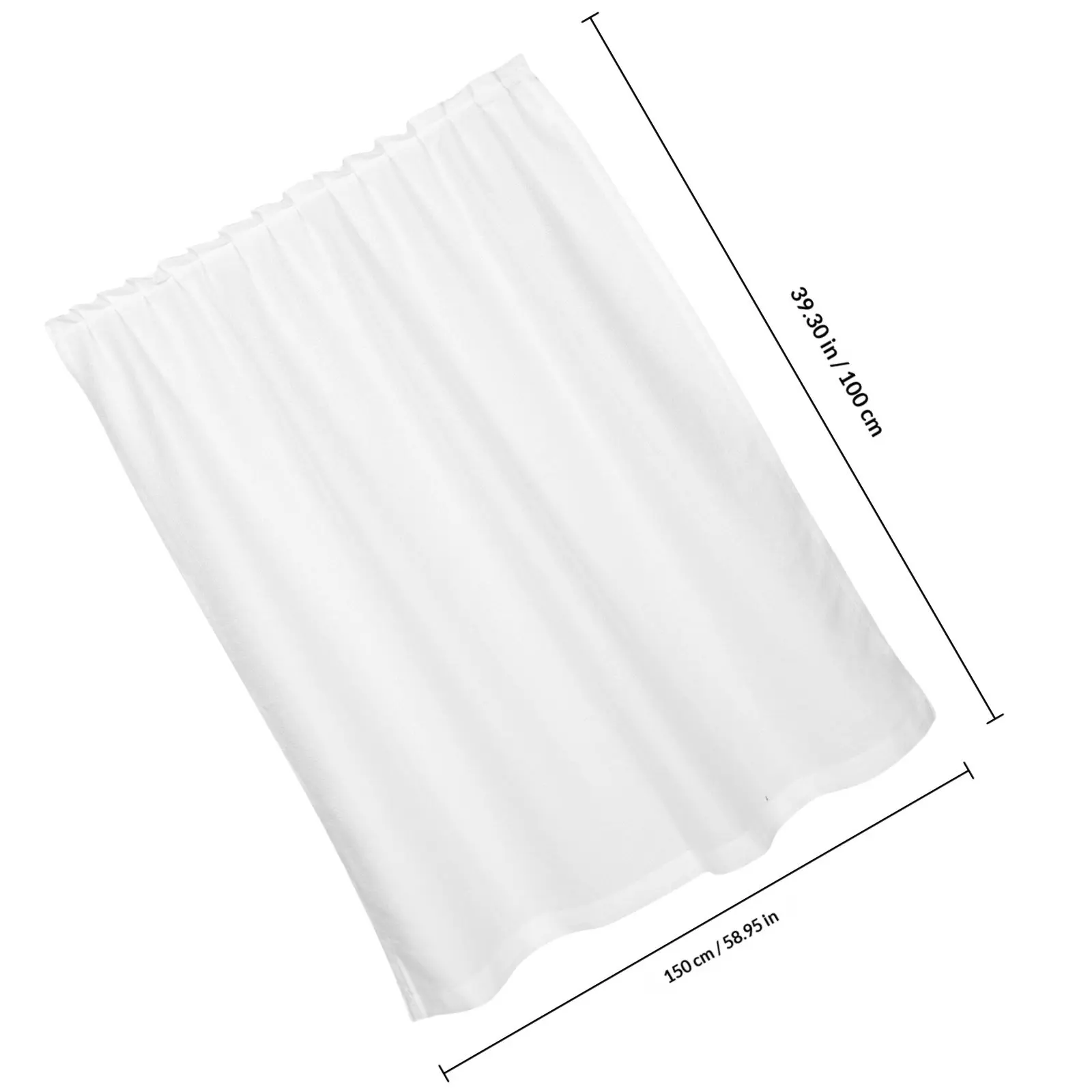 Self Adhesive Sheer Curtain White Light Filtering Window Drapery Easy Install No Drill for Bedroom Living Room Kitchen Doorway