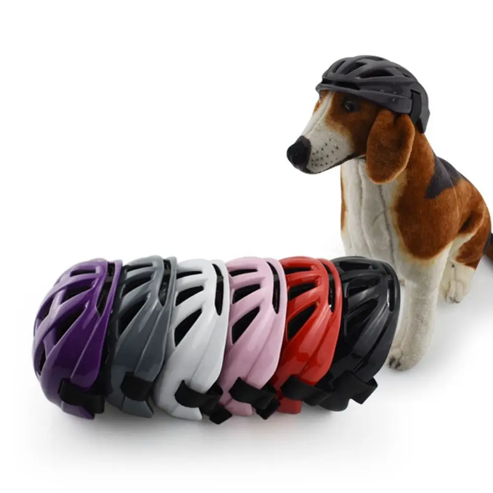 

With Ventilation Hole Pet Dog Helmet Adjustable Plastic Pet Motorcycle Helmet Windbreak Preventing Collisions Dog Hard Hat