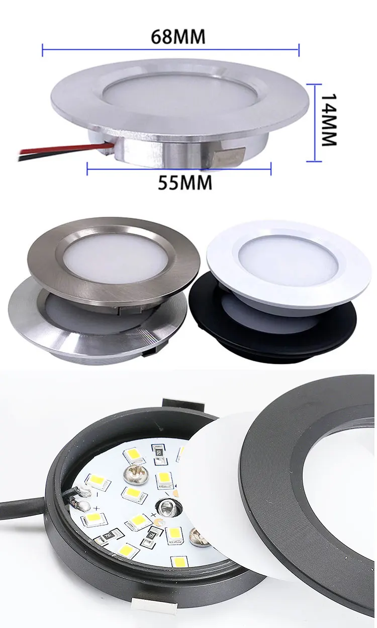 Imagem -06 - Spot Led Ultra-fino 3w Embutidos Holofotes Teto Downlight 12v Cozinha Espelho do Banheiro Faróis Embutidos em Holofotes 4-piece