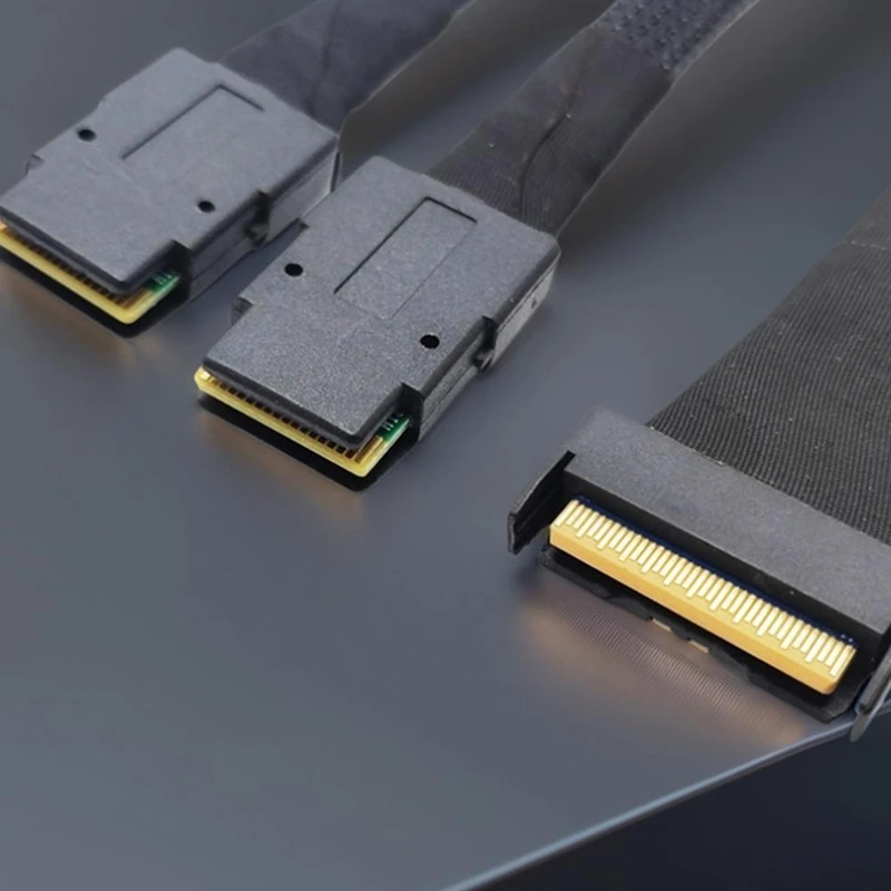 Top-Mclo X8 MCIO 8I(74P) auf Dual SFF-8087 Kabel PCIE5.0 Server Adapter Kabel Anschlusskabel Server Adapter Server Kabel