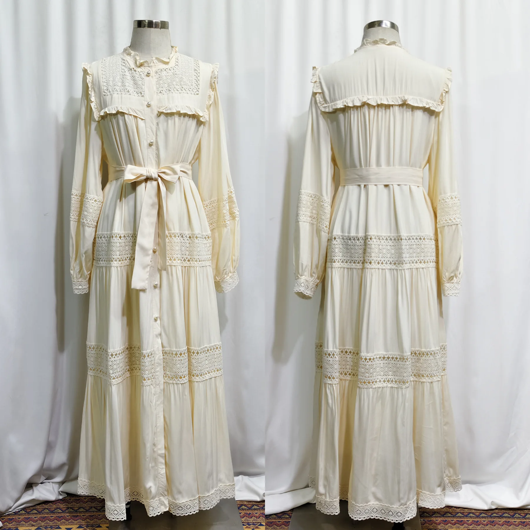 

Fashion Dubai Women Lace Maxi Dresses Muslim Abaya Sundress Robe Femme Party Elegant Long Lantern Sleeve Islamic Vestidos Gown