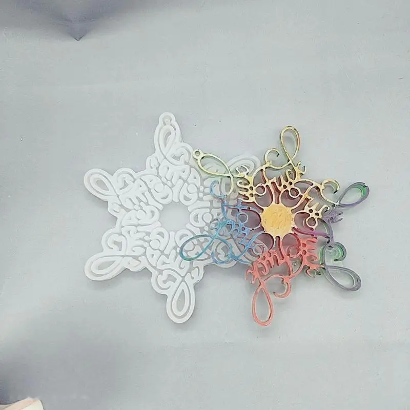 

R7UF Рождественская смола Силиконовая плесени DIY Crystal Snateflak