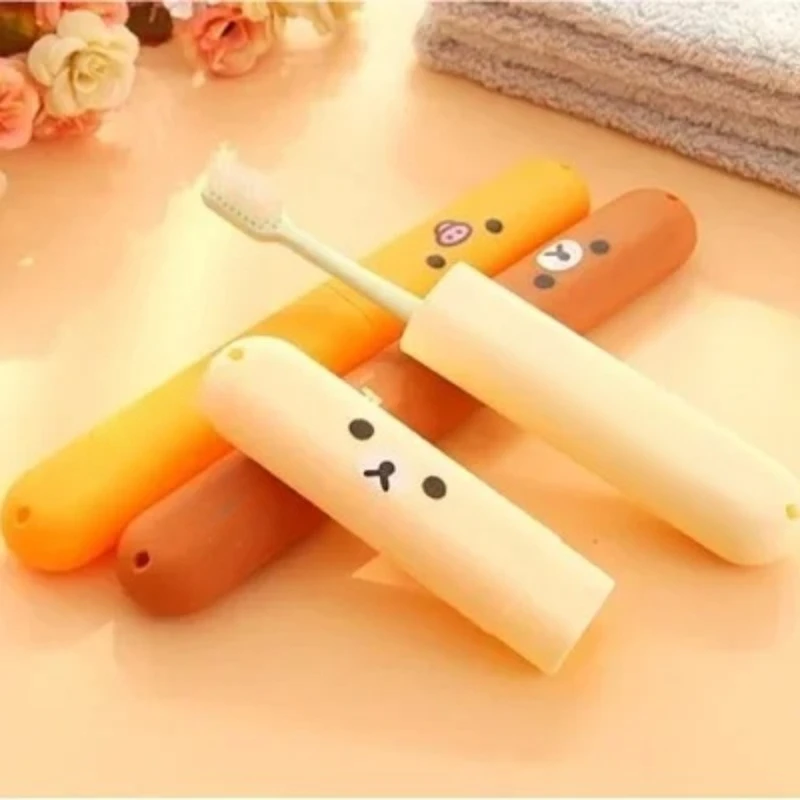 Travel Portable Toothbrush Box Toothbrush Storage Box Cute Cartoon Easy BearToothbrush Set Toilet Toothbrush Set image 2