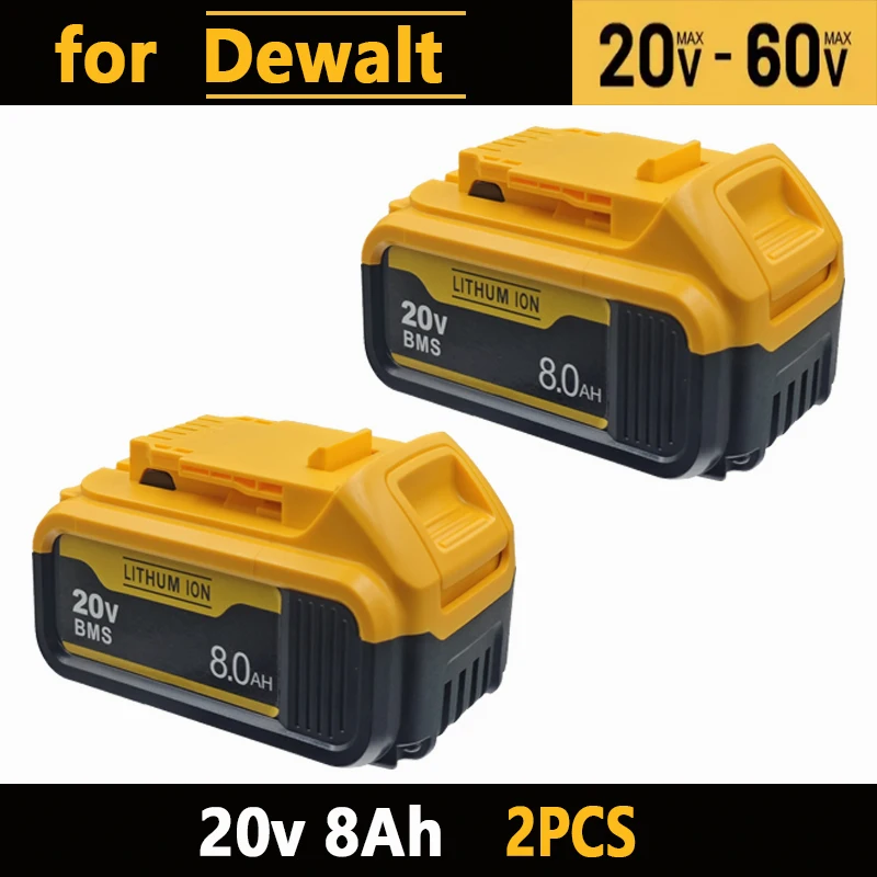 Originele Dewalt 20V oplaadbare gereedschapsbatterij DCB200 DCB201 DCB206 20v 6AH 8AH 12AH. Voor Dewalt 18V 20V gereedschapsbatterij.