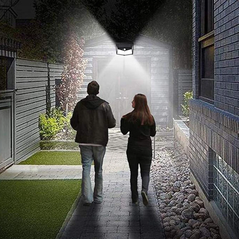

Outdoor Solar Wall Light Motion Sensor LED Garden Lamp for Deck Fence Pathway Driveway Shine Waterproof Three Sided Illumination