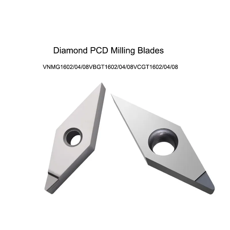 YIFINO PCD Diamonds CNC Turning Tools VNMG/VBMT 20PCS Milling Insert  For Aluminum Bronze/Hardened Steel Cutter Blade