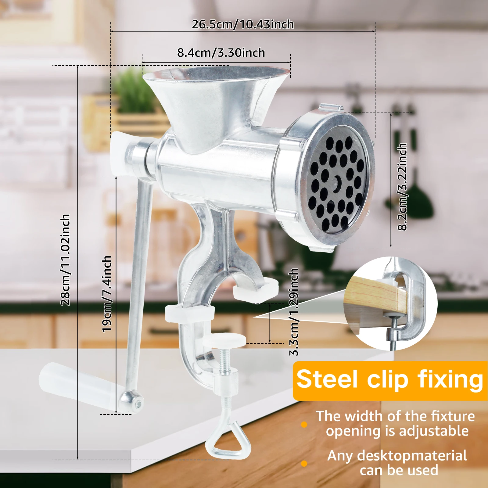 Kolu ile manuel kıyma et krank - Meat Grinder Attachment incelemesi ve fiyatı