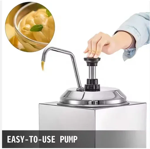 Desktop Sauce Heating Dispenser Adjustable Temperature Jam Chocolate Sauce Warmer For Dessert Shop