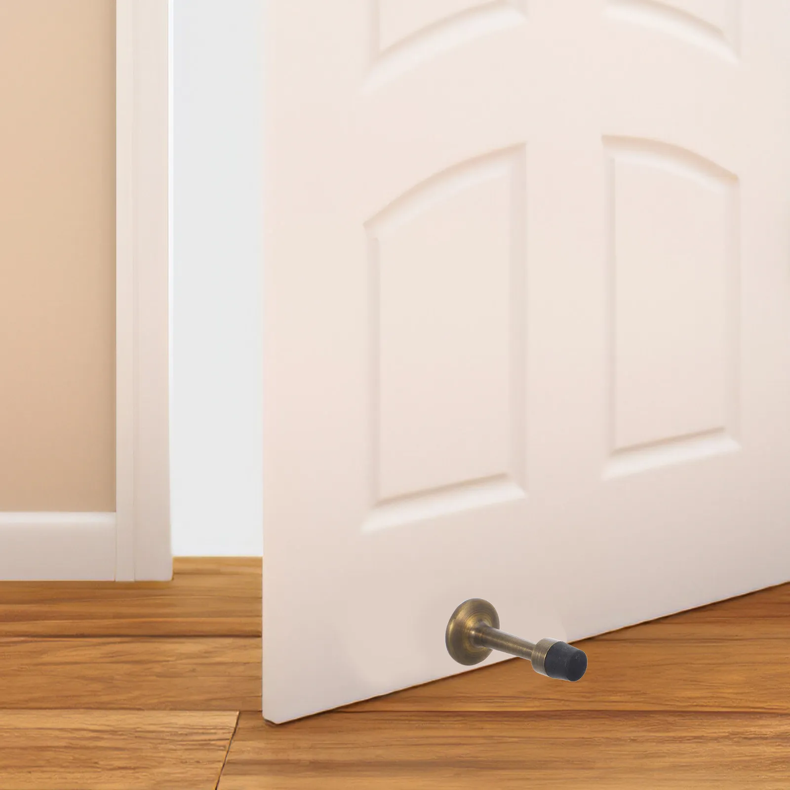 2Pcs Hotelgrade Zinc Alloy Door Stopper Door Wedge Silent Rubber Buffer Safety Protection Anti Slam for Bathroom