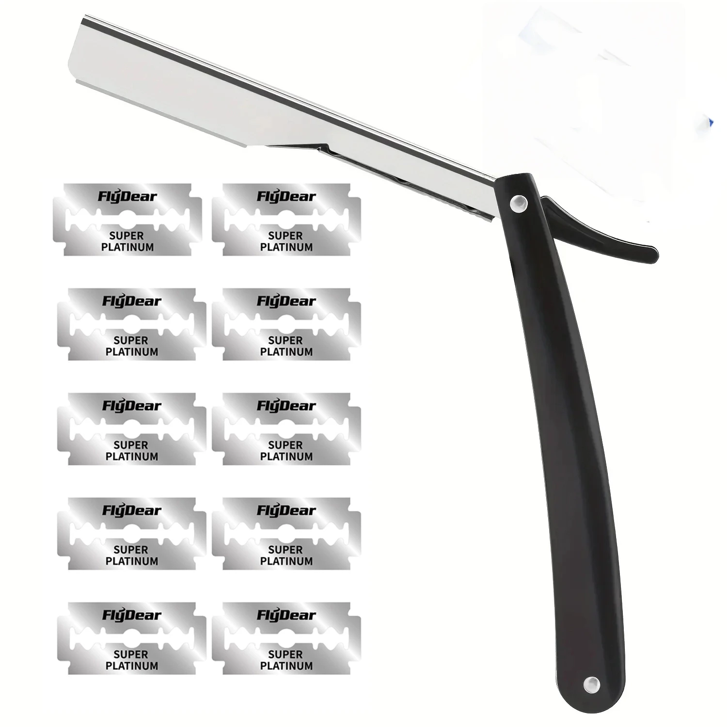 ماكينة حلاقة يدوية احترافية آمنة للرجال - 10 شفرات للحلاقة الناعمة والتصفيف، دقة من الدرجة الحلاقة