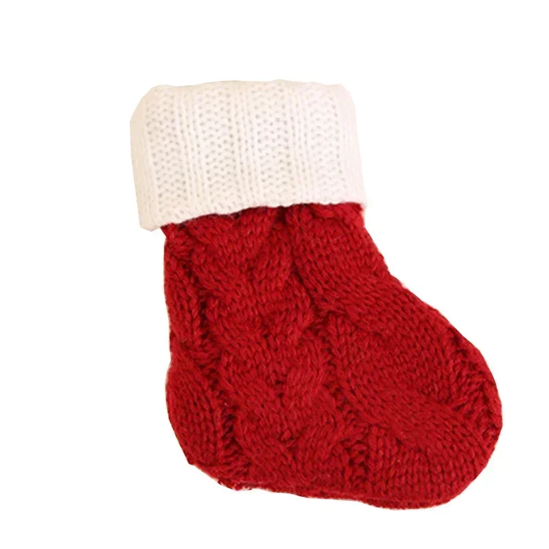 

Christmas sock for gift Decorations Home Stocking Mini Sock Santa Claus Candy Gift Bag Xmas Tree