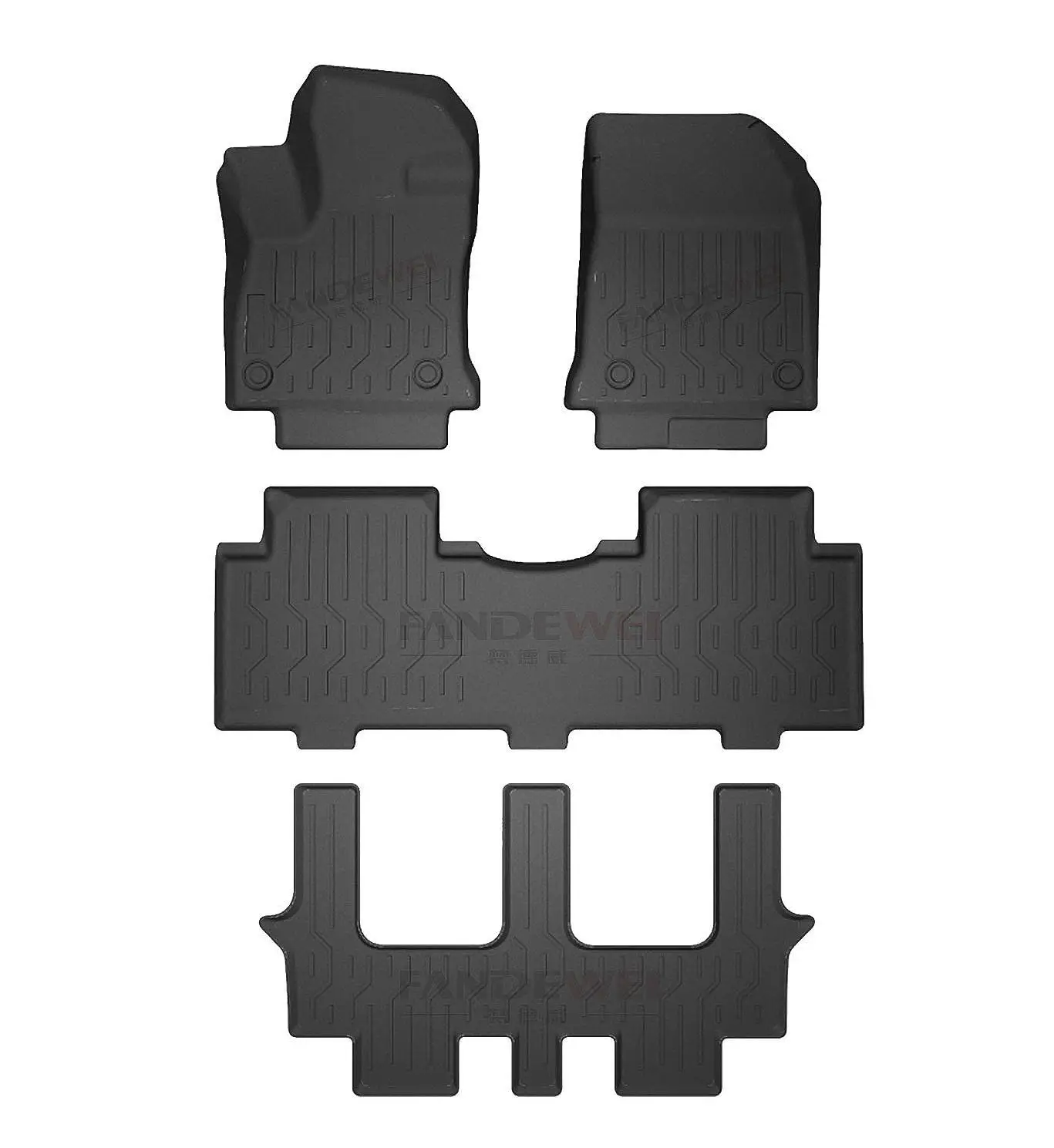 Hot-selling 3D High Quality TPV Rubber LHD 4 Pieces Car Accessories Car Floor Mats for  ISUZU Maxus-D90