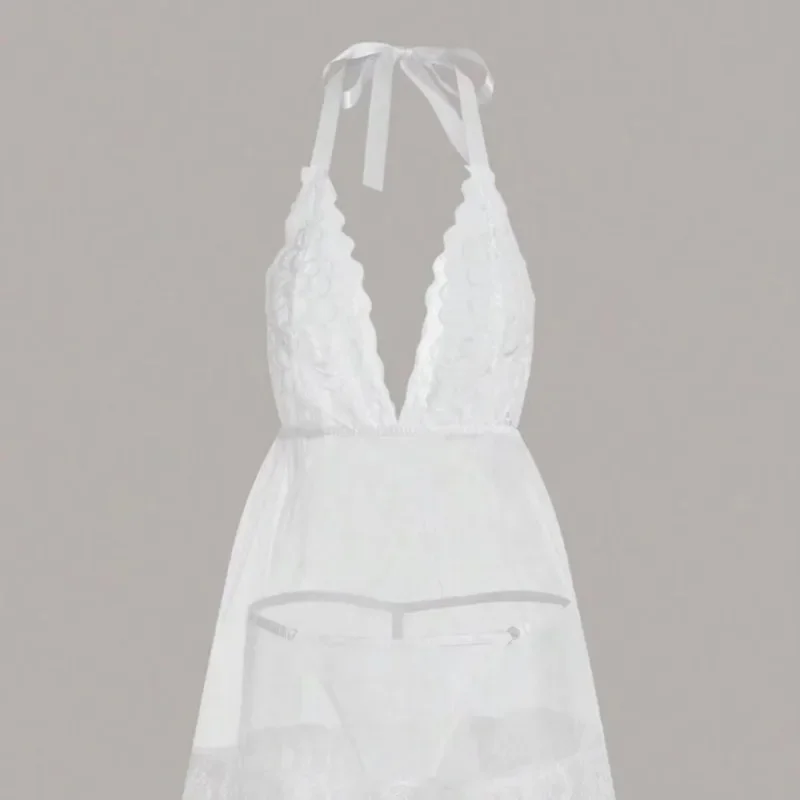 Сексуальное перспективное сетчатое кружевное забавное нижнее белье, перспективная висячая юбка на шее, сексуальное женское белье, сексуальное платье, секс-товары для девочек