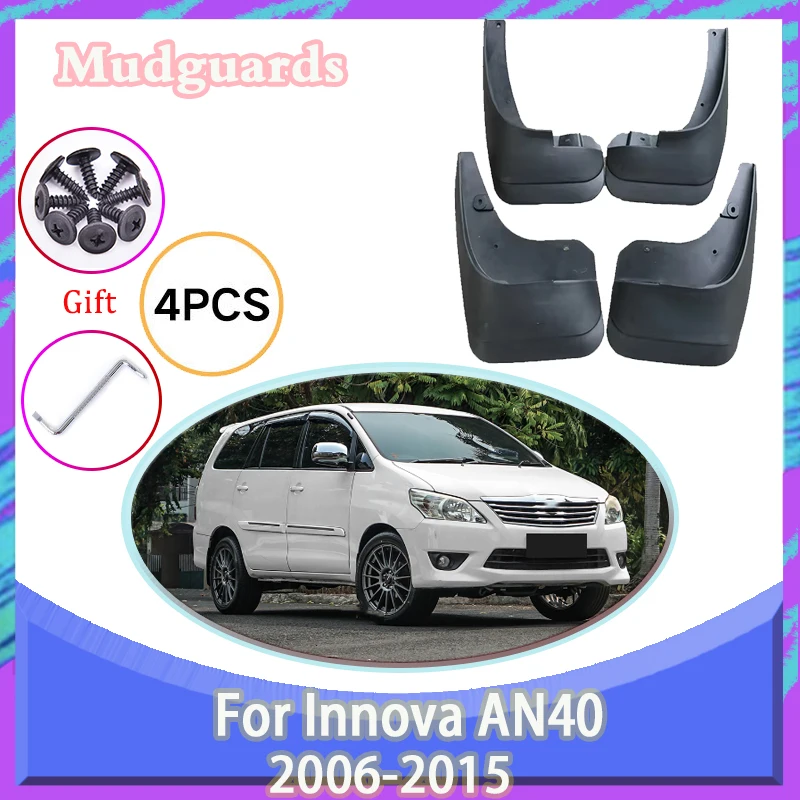 

Mudflaps For Toyota Innova 2013 Accessories Kijang AN40 2006-2015 Splash Mud Mudflap Flap Mudguard Soft Glue Fender Anti-splash