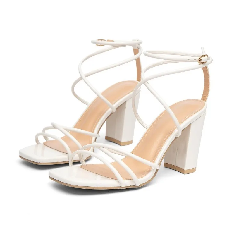

2026 Spring and Summer Thick-Soled Sandals for Women Casual and Comfortable Large Size Velcro Sandals Breathable and Casual