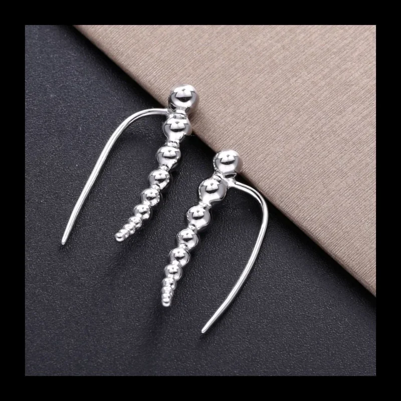 

Niche Design Geometric Multi-bead Stud Earrings Fashionable Light Luxury Elegant