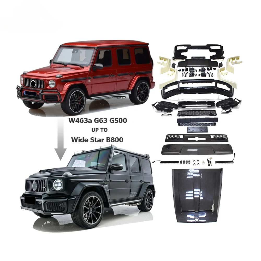 2019 Year up  W463A B800 PP with Carbon fiber Body kit for W464 G63 G500 G550 G350 upgrade to B800 Bodykit of Car front rear bum