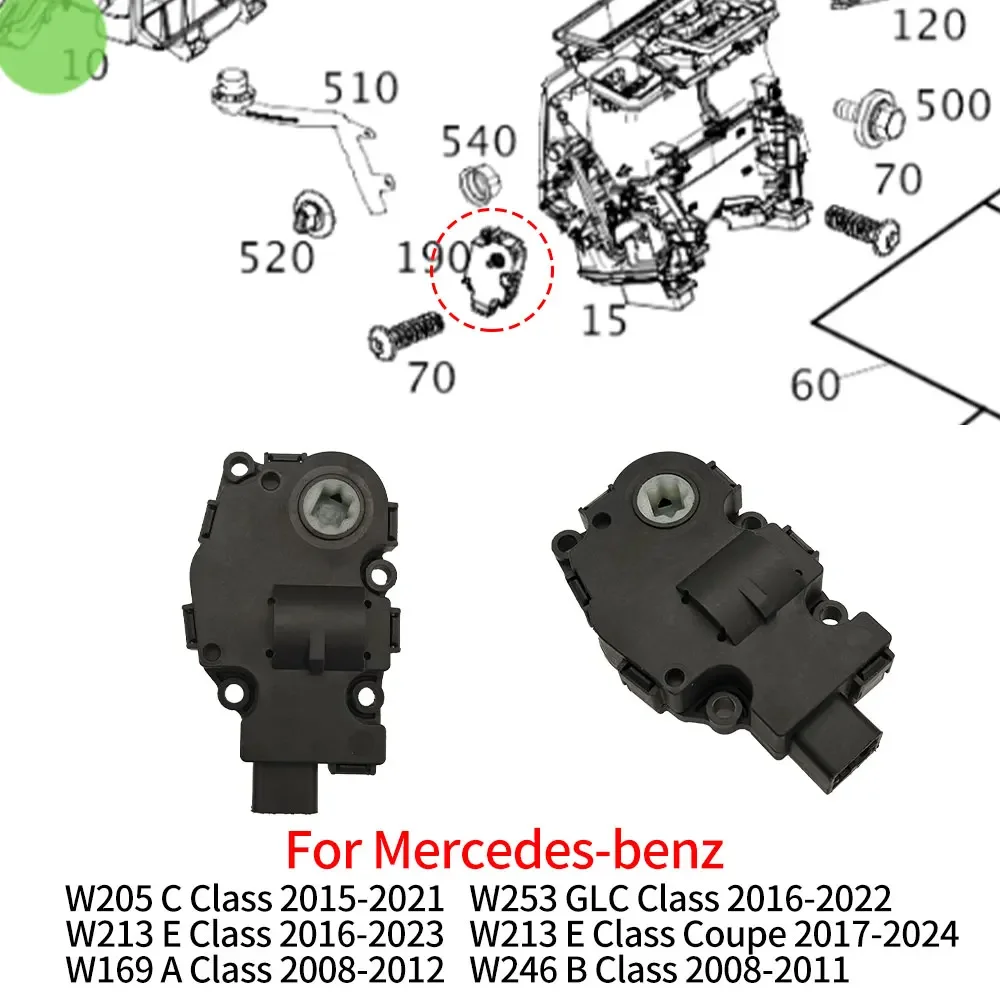 

For Mercedes W205 W213 W253 W169 W245 Car Air Heater Climate Control Actuator Bracket Servo Motor For Benz C E GLC A B Class
