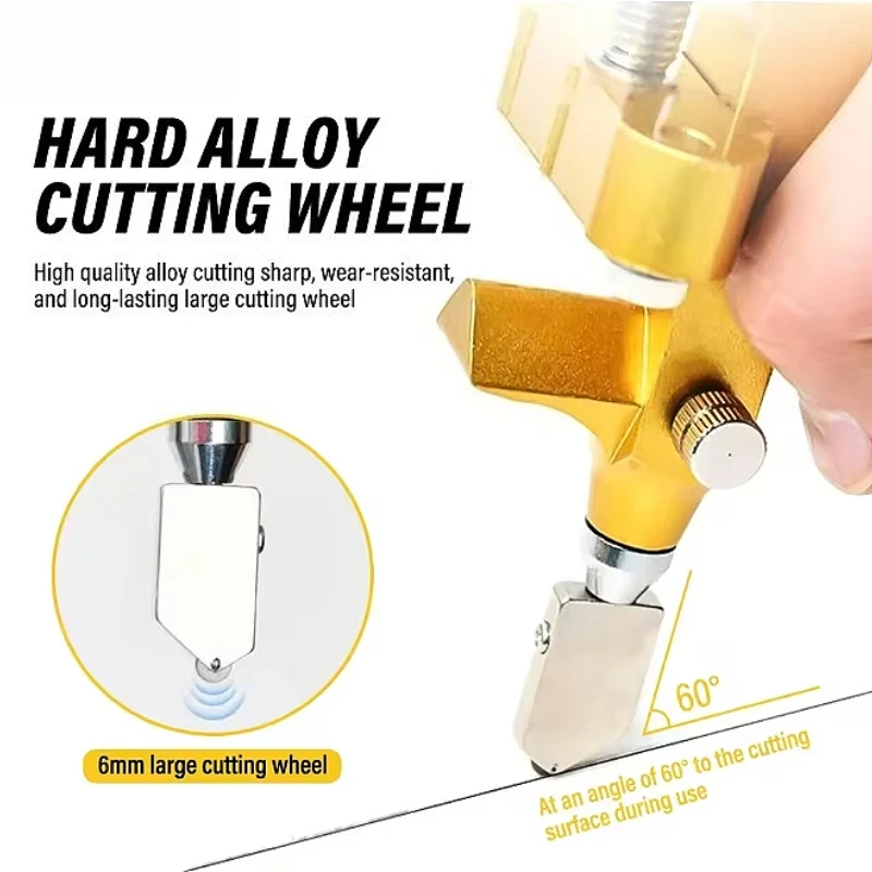 

Высококачественный алмазный резак для стекла 2 в 1, профессиональный ручной резки керамики и фарфора, многофункциональный ручной инструмент для дома, сделай сам